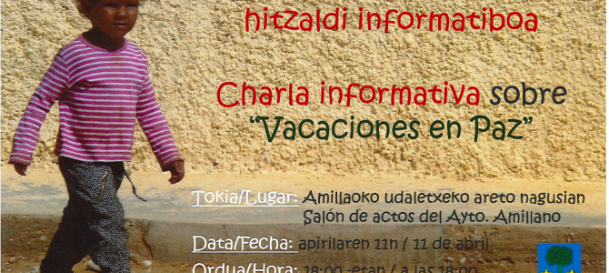 Charla-Hitzaldia » oporrak bakean-vacaciones en paz»