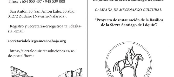 Proyecto de restauración de la Basílica de la Sierra Santiago de Lóquiz Proyecto de restauración de la Basílica de la Sierra Santiago de Lóquiz